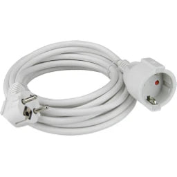 GEBRO Schutzkontakt-Verlängerungskabel 2m H05VV-F 3G1,5 mm² weiß   – K2602