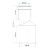 POLOPLAST PO Übergangsrohr POLO-KAL NG DN 50/32   – 02281