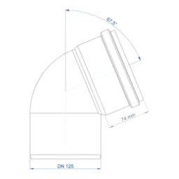 POLOPLAST PO Bogen POLO-KAL NG DN 125/67Grad   – 02153