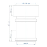 POLOPLAST PO Übergang von Spitzende auf Spitzende anderer Werkst.POLO-KAL DN 125/135-142mm   – 02873