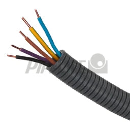 PIPELIFE Biegsames Panzerrohr Ø20mm vorverdrahtet mit Aderleitung YE 5x1,5 GG,BL,BR,SW,VI   – 1210023184