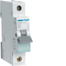 HAGER LS-Schalter 1 polig 6kA B-13A 1M  – MBN113