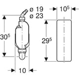 GEBERIT GE Siphon f Aufputz Wasch- und Geschirrspuelmaschinen d 40mm 152768   – 152.768.11.1