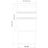 POLOPLAST PO Langmuffe POLO-KAL 3S DN 90  – 102704