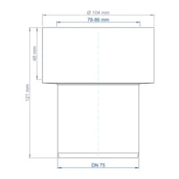 POLOPLAST PO Übergang von Muffe auf Spitzende anderer Werkst.POLO-KAL DN 75/78-86mm   – 02851