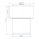 POLOPLAST PO Übergang von Muffe auf Spitzende anderer Werkst.POLO-KAL DN 75/78-86mm   – 02851