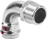 VIEGA Viega Bogen 90 Grad mit SC Prestabo 1114 in 22mm x R3/4 Stahl verzinkt   – 558 437