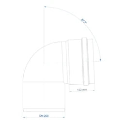 POLOPLAST PO Bogen POLO-KAL NG DN 200/87Grad   – 02965