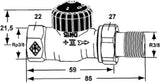 HEIMEIER Heimeier Thermostatventil Durchgangsform 3/8"  – 2202-01.000