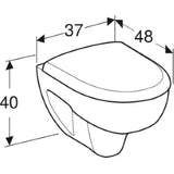 GEBERIT SANITAER Geberit Renova Compact Set WWC-Tiefsp. mit WC-Sitz Befestigung von oben   – 500.804.00.1