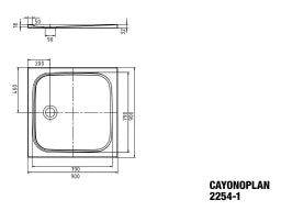 KALDEWEI Kaldewei Cayonoplan Duschw. 900x900x185 alpinweiß  – 361400010001