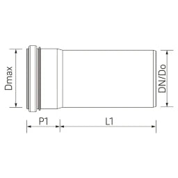 REHAU RAUSILENTO Rohr DN 90 / 500 mm  – 15535201001