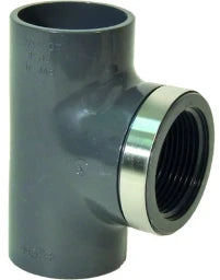 FISCHER GEORG GF T-Stück 90° egal PVC-U d 25x3/4" IG   – 721200207
