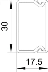 OBO Wand- und Deckenkanal mit Bodenlochung 1 5x30x2000 Polyvinylchlorid reinweiß RAL  – 6191010
