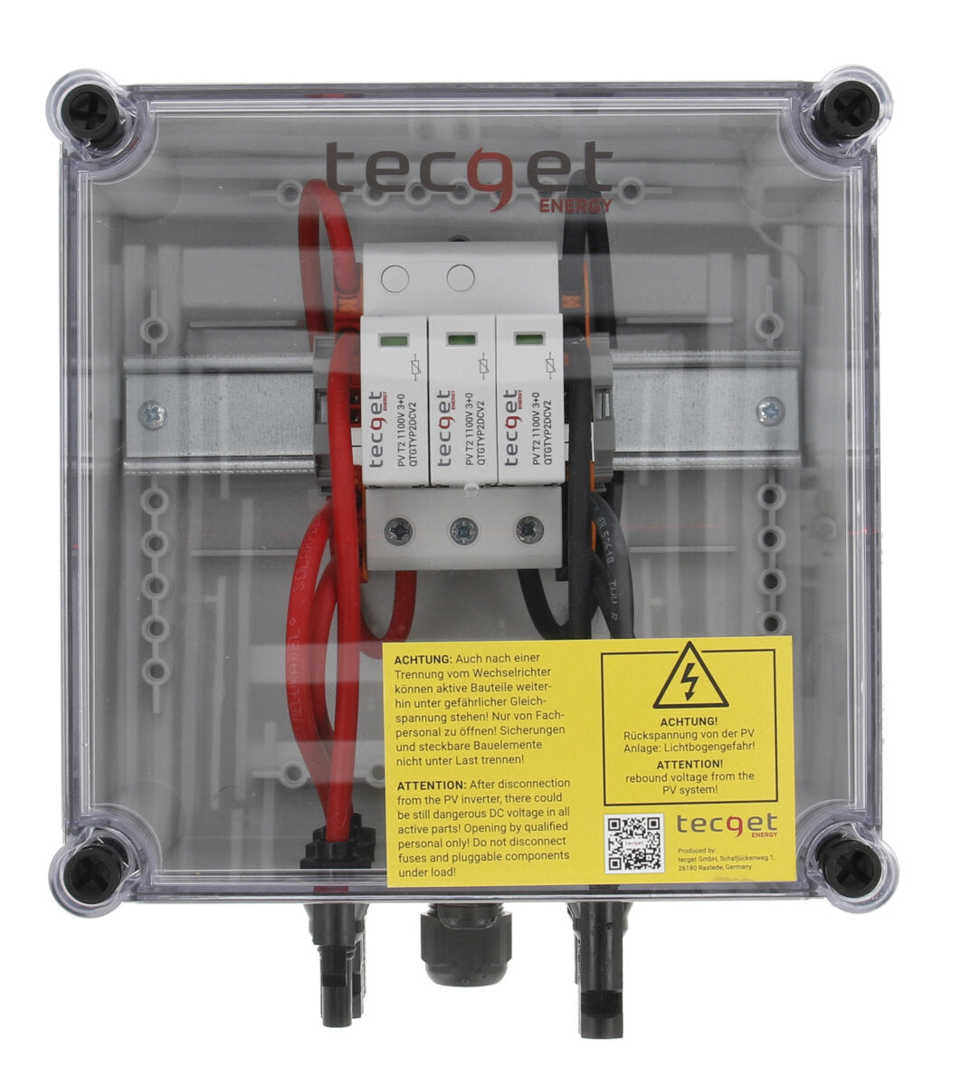 Tecget DC-Generatoranschlusskasten GAK V2 Typ 2, 1 MPP, MC4 (Lieferung ohne Stecker) - 500701