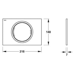 REHAU MEPA Zero WC-Betätigungsplatte 2-Mengen, Weiß  – 18964211850