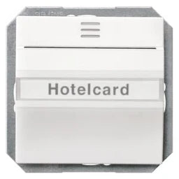 SIEMENS HotelCard-Schalter beleuchtet,1 Wechsler DELTA i-system, titanweiß   – 5TG4820