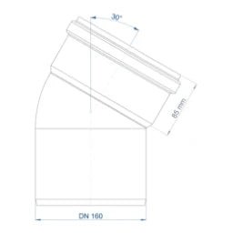 POLOPLAST PO Bogen POLO-KAL NG DN 160/30Grad   – 02161