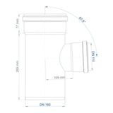 POLOPLAST PO Abzweig POLO-KAL NG DN 160/110/87Grad   – 02244