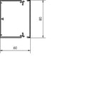 HAGER LF-Kanal aus PVC LF 60x90mm verkehrsweiß  – LF6009009016