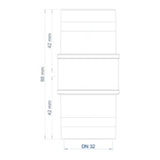 POLOPLAST PO Doppelmuffe POLO-KAL XS DN 32  – 102300