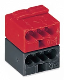WAGO KNX/EIB Steckverbinderklemme 2x4-polig max. 0,8 mm², dunkelgrau/rot   – 243-211