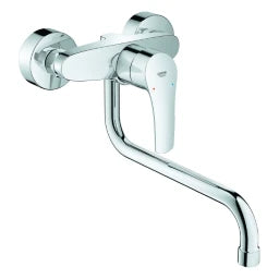 GROHE Grohe Eurosmart Einhand-SPT-Batterie Wandmontage Ausladung 277mm chrom   – 32 224 003