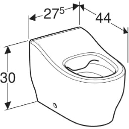 GEBERIT SANITAER Geberit Bambini SWC-T H24 Rimfree, Abgang horizontal  – 502.965.00.1