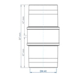 POLOPLAST PO Doppelmuffe POLO-KAL XS DN 40  – 102301