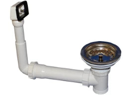 HUTTERER & LECHNER HL15U-90 Ablaufventil 3" mit Überlauf und Anschlussgewinde 6/4 Zoll   – HL15U-90