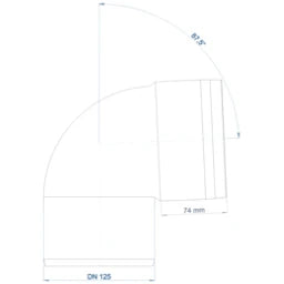 POLOPLAST PO Bogen POLO-KAL 3S DN 125/87Grad  – 102565