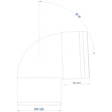 POLOPLAST PO Bogen POLO-KAL 3S DN 125/87Grad  – 102565