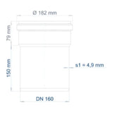 POLOPLAST PO Steckmuffenrohr POLO-KAL NG DN 160/150   – 02060