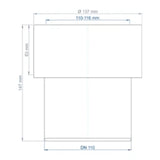 POLOPLAST PO Übergang von Muffe auf Spitzende anderer Werkst.POLO-KAL DN 110/110-116mm   – 02852