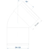 POLOPLAST PO Bogen POLO-KAL XS DN 125/45Grad  – 102152