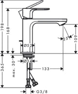 HANSGROHE HG Einhebel-Waschtischmischer Rebris E 110 CoolStart o.Zugstange chrom  – 72560000