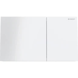 GEBERIT GE Betaetigungsplatte Sigma70 2-Mengen Glas weiss, square  – 115.622.SI.1