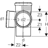 GEBERIT GE Silent-PP Eckabzweiger 87,5 Gr. d110/110/110mm   – 390.559.14.1