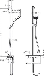 HANSGROHE HG Croma Select S Multi Showerpipe weiß/chrom  – 27247400