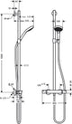 HANSGROHE HG Croma Select S Multi Showerpipe weiß/chrom  – 27247400