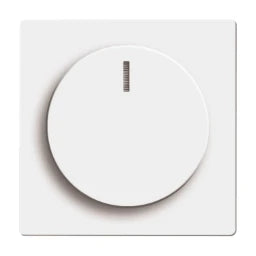 BUSCH-JAEGER Zentralscheibe mit Drehknopf für Dimmer div. Flächenprogramme, studioweiß   – 2CKA006599A2953
