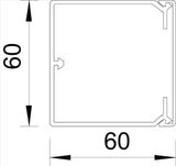 OBO Wand- und Deckenkanal mit Bodenlochung 6 0x60x2000 Polyvinylchlorid reinweiß RAL  – 6191193