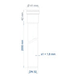POLOPLAST PO Steckmuffenrohr POLO-KAL NG DN 32/2000   – 02005