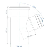 POLOPLAST PO Abzweig POLO-KAL NG DN 110/75/67Grad   – 02228