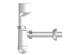 HUTTERER & LECHNER HL130/30 Urinalsifon DN32 m. Anschl.manschette u. Rosette   – HL130/30