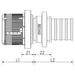 REHAU REHAU Übergangskupplung FASTLOC/RAUTITAN 25 - 25  – 13707531001