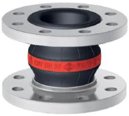 ELAFLEX Elaflex Gi-Kompensator rot   PN16 DN100 I:Butyl/EPDM A:EPDM100Gr.Fl.Stahl verz.   – ERV-R 100.16