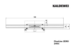 KALDEWEI Kaldewei DA FlowLine Zero 2401, 1200mm schwarz matt 100  – 940100010676