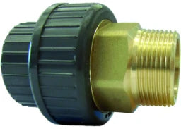 FISCHER GEORG GF Übergangsverschraubung PVC-U/Ms d 32x1" AG Dichtung EPDM   – 721550908
