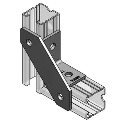 MEFA Universalknoten, 114 x 114 x 5 mm für Profil 45  – 08141601